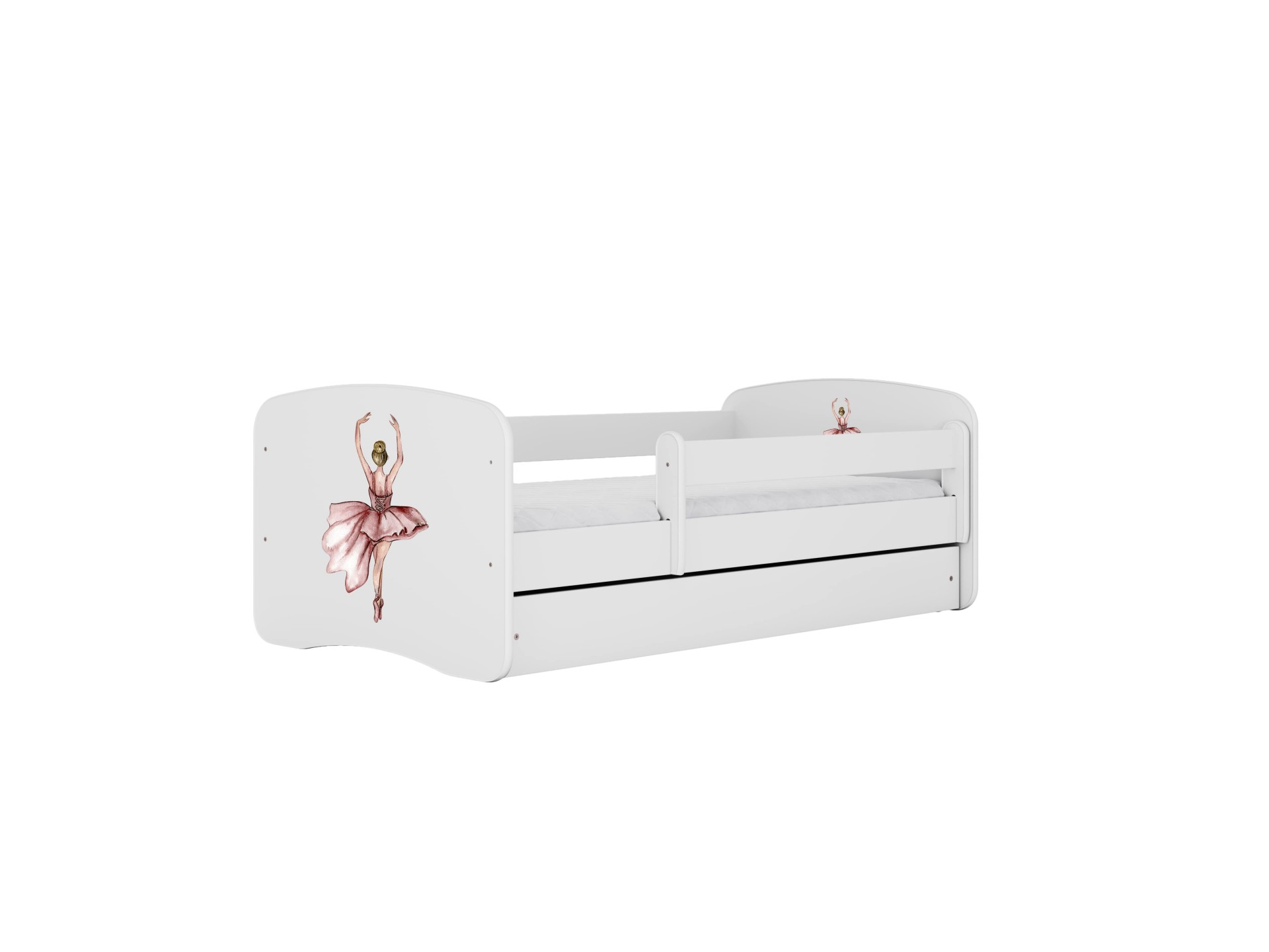 Bed babydreams white dancer without drawer with mattress 160/80