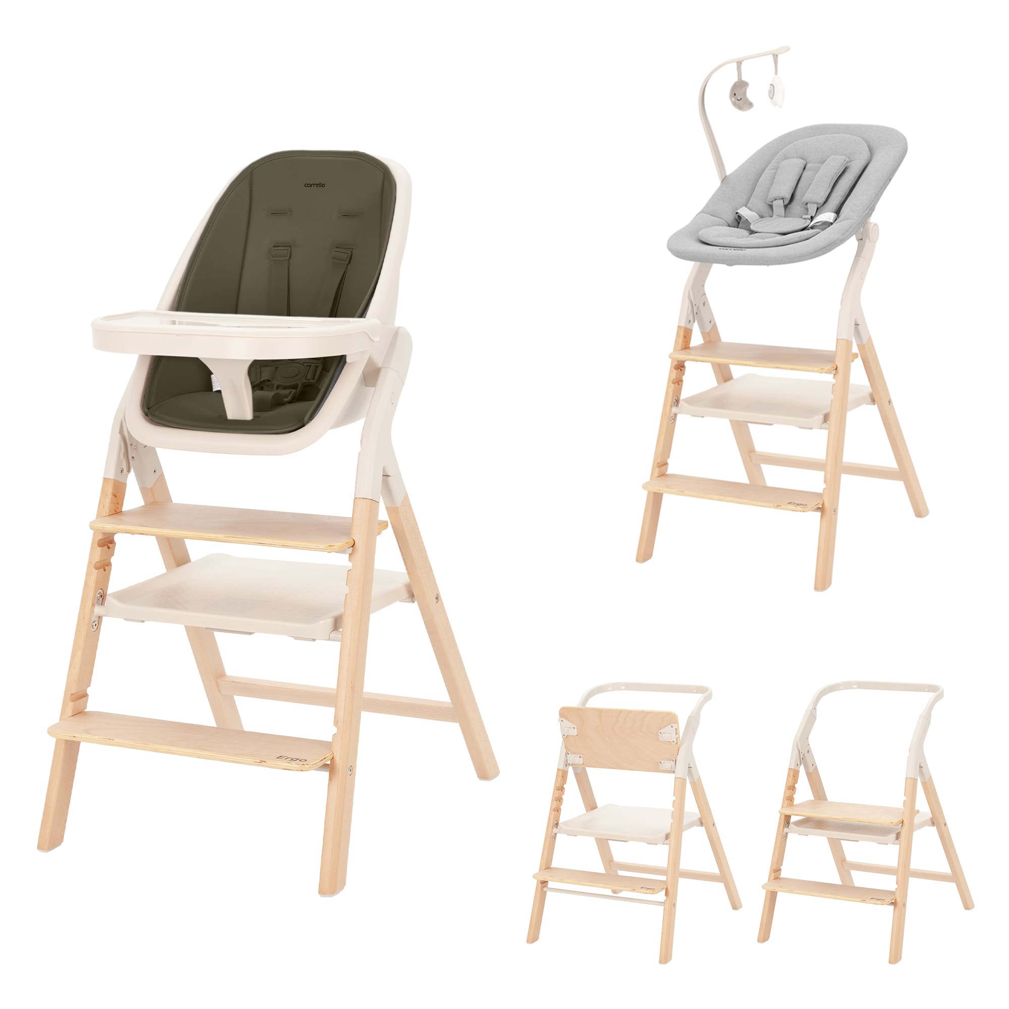 Carrello ERGO CRL-16701 Pine Green 3 в 1 Стульчик для кормления