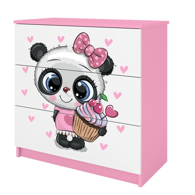 Chest of drawers babydreams pink panda