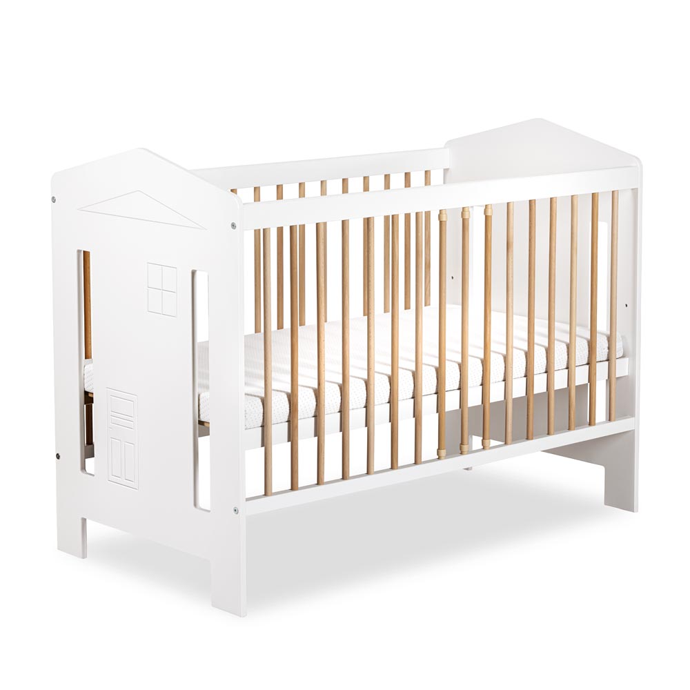 Cot 120x60 white-beech Klups IDA BEECH- WHITE