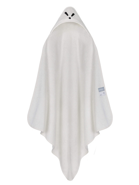 Piapimo TowelPower Ręcznik Kąpielowy z Kapturkiem Bambusowo-Bawełniany 90x90cm z Haftem Biały