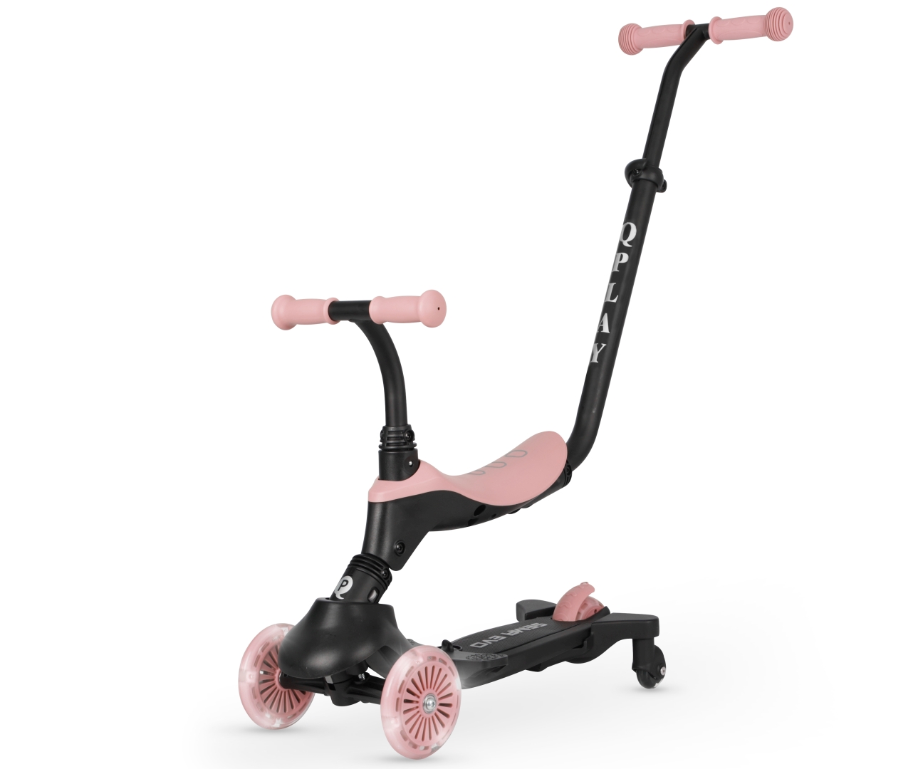 Самокат Qplay Hulajnoga Sema Evo 3в1 Coral Pink