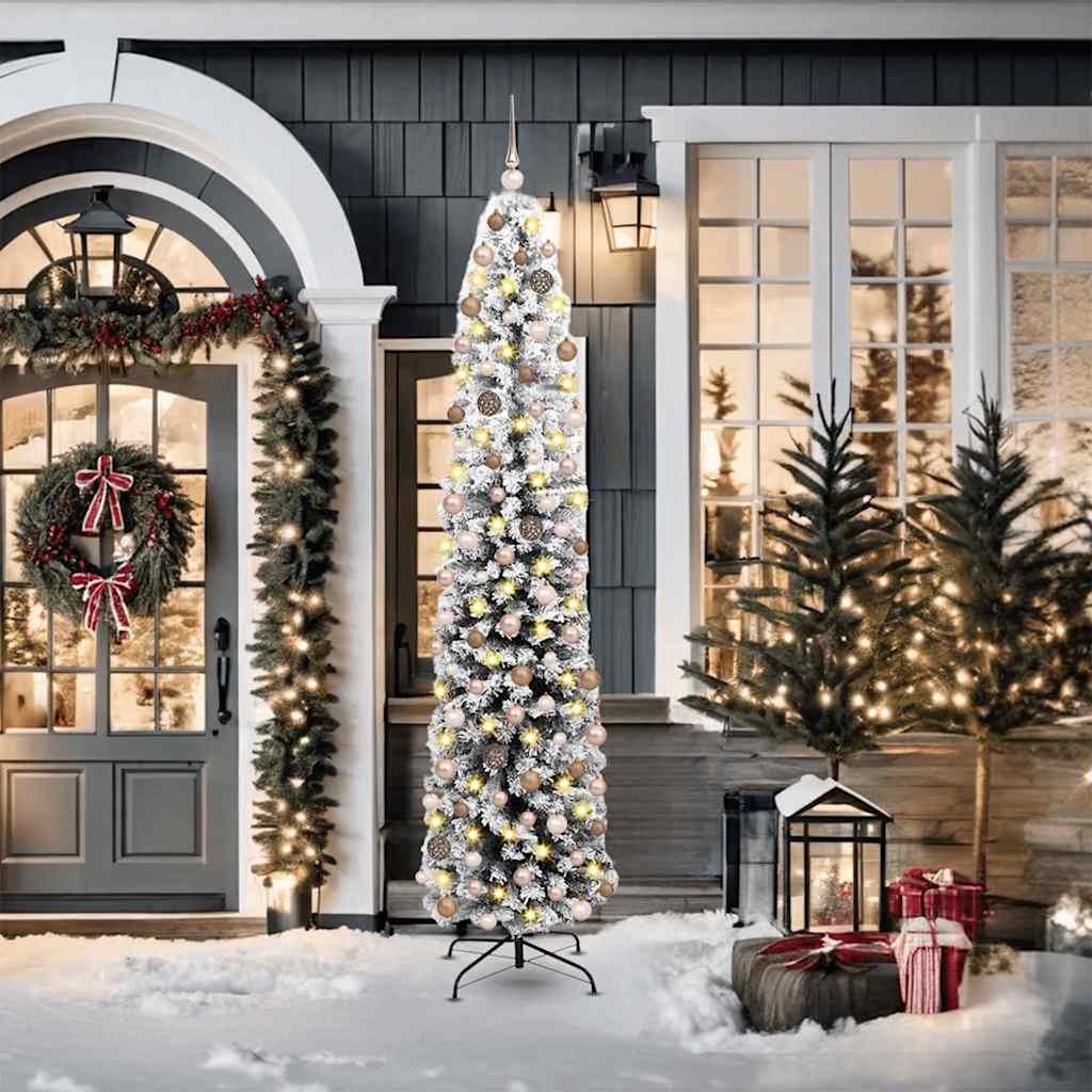 Tievā Ziemassvētku Egle Zaļa 55 X 55 X 210 Cm Vidaxl