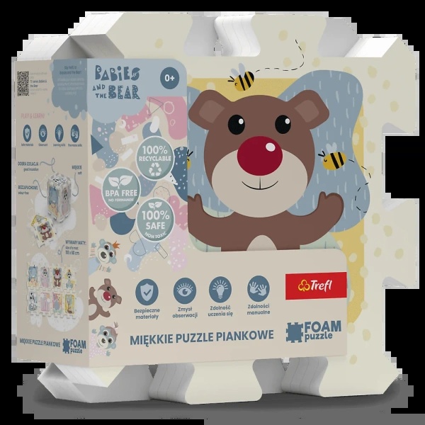 Trefl Puzzle Układanka Puzzlopianka - Bobaski i Miś