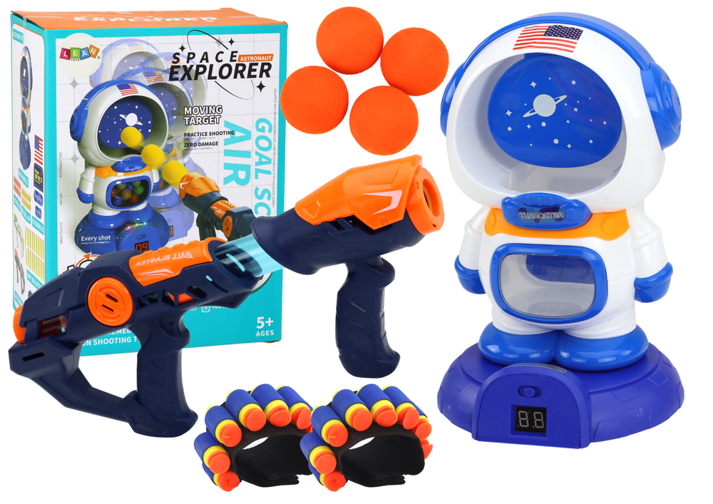 Arcade Game Astronaut Shooting 2 Guns Balls Arrows