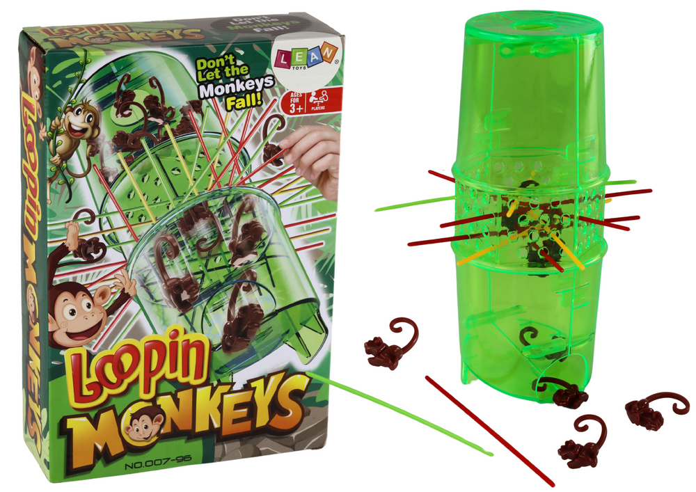 Arcade Game Catch the Monkey Falling Monkeys Sticks