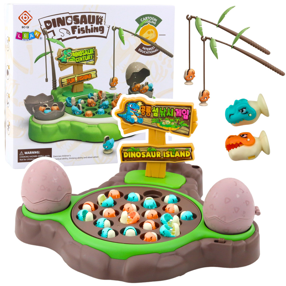 Arcade Game Dinosaur Fishing Magnetic Rods Sounds