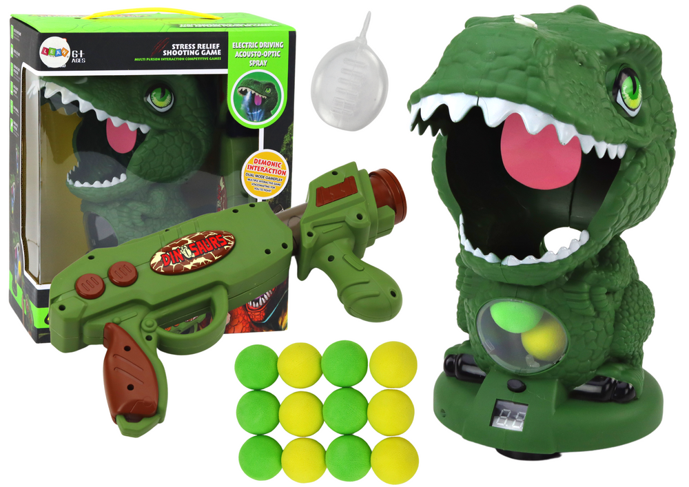 Arcade Game Shooting Dinosaur Green Ball Gun
