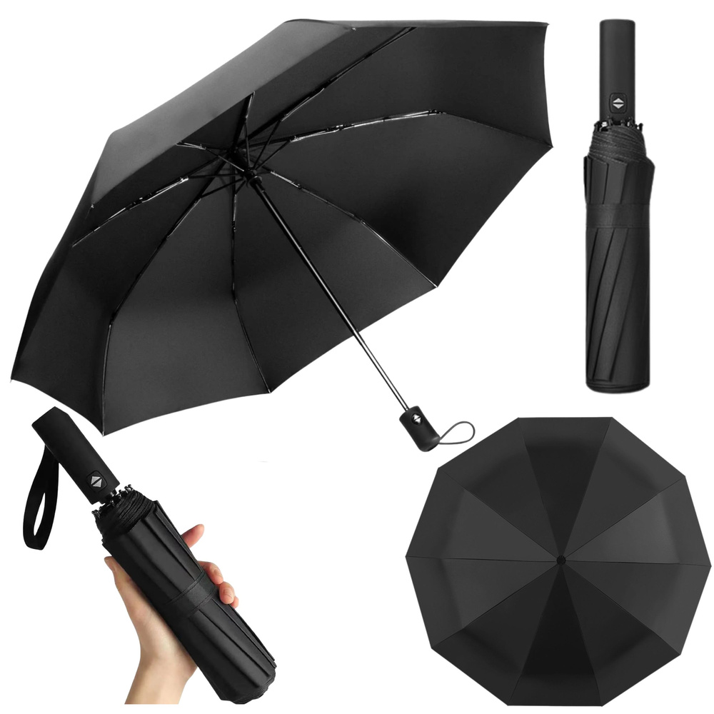 Automatic Umbrella Cover 12-Rib Black 105 cm
