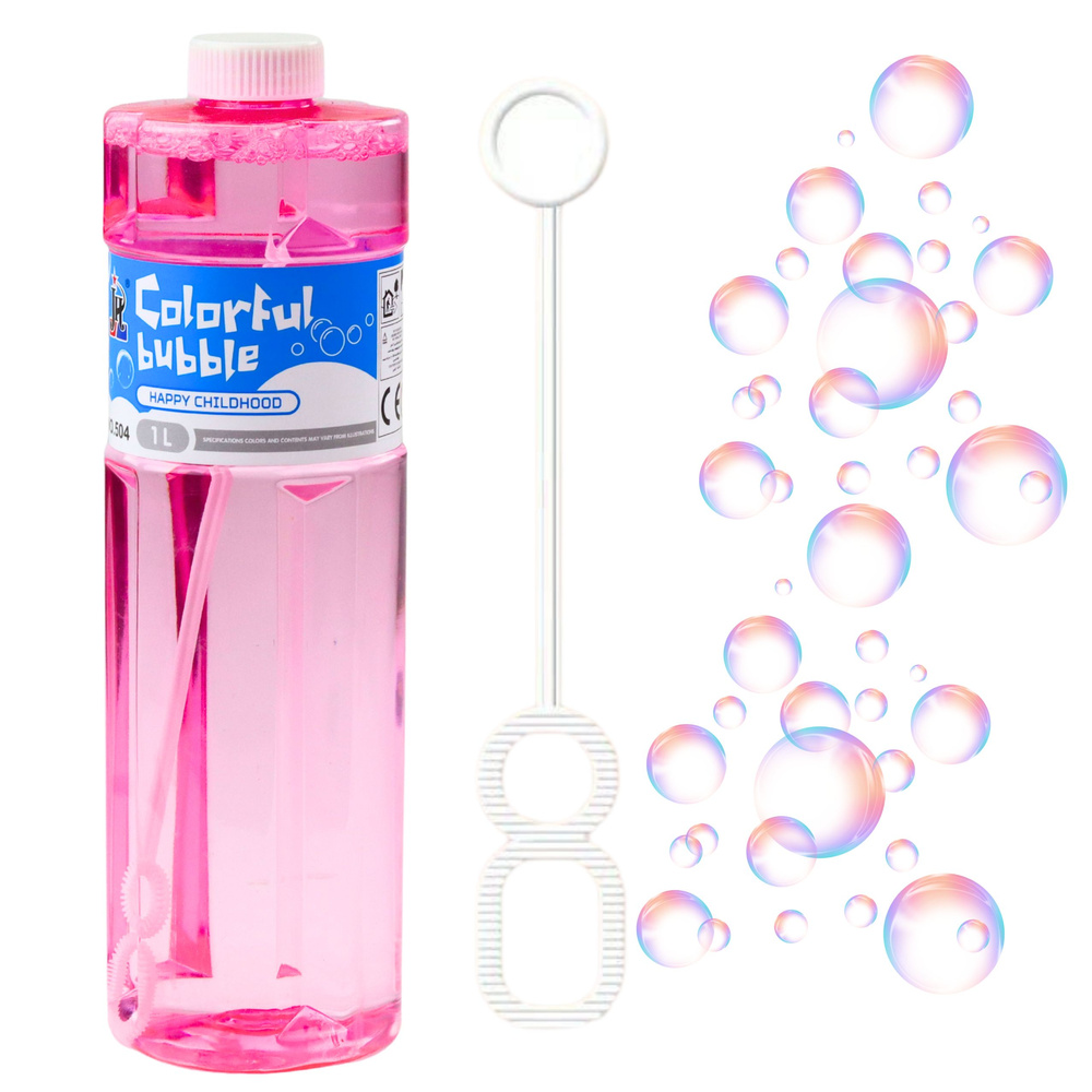 Bubble Liquid With Wand Large Bottle 1L