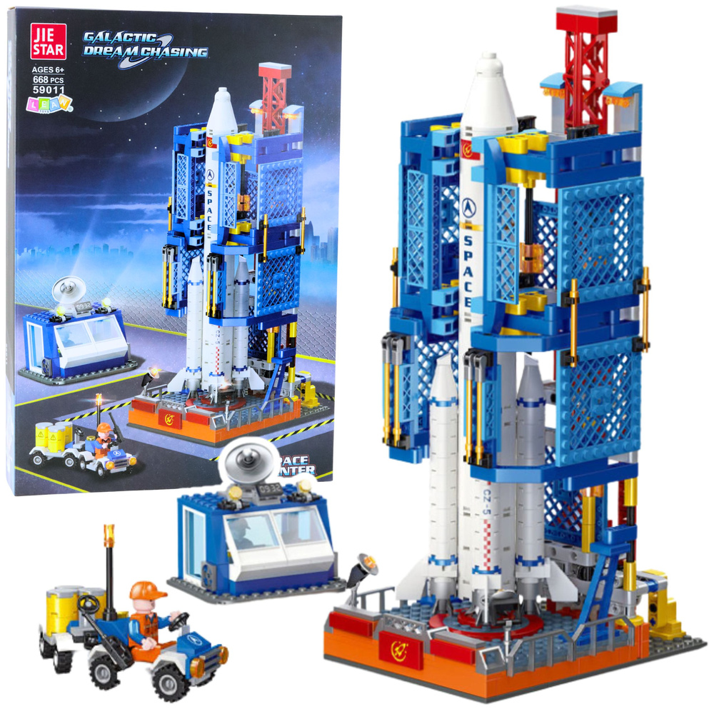 Building Blocks Space Station Platform Rocket 668 pcs.
