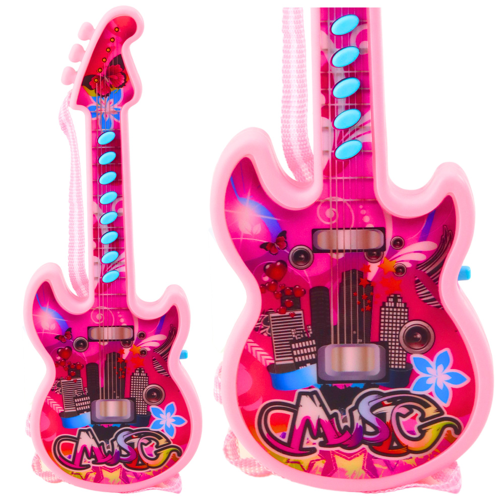 Electric Guitar For Kids Melodies Solmization Range Pink