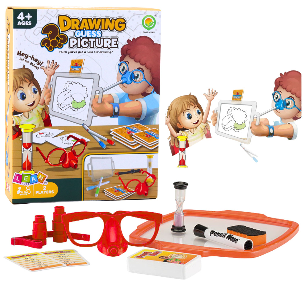 Family Game Charades Draw and Guess the Picture Nose Painting