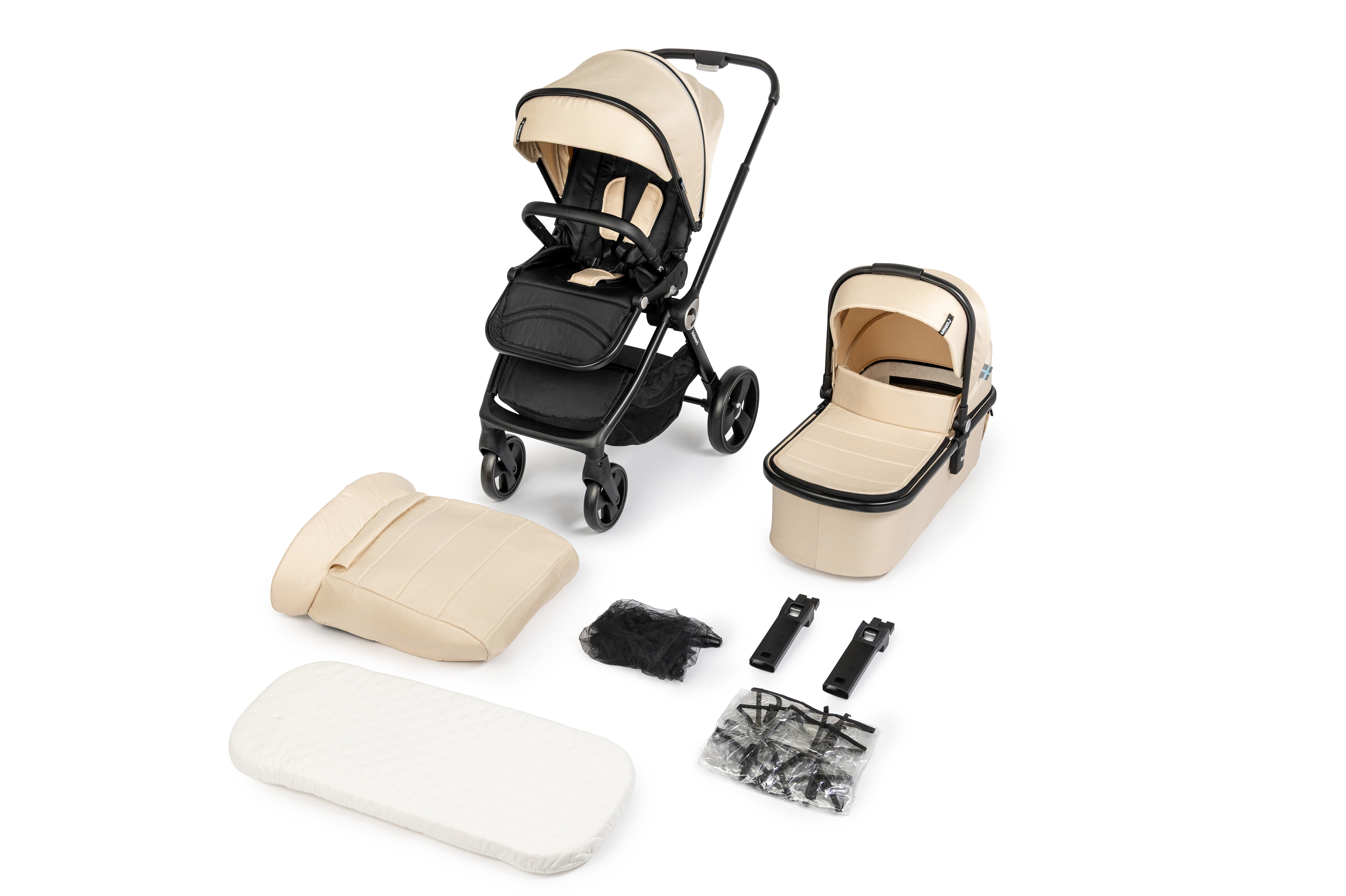 Kidnort Isbjörn x Sove Beige Детская коляска 2 в 1