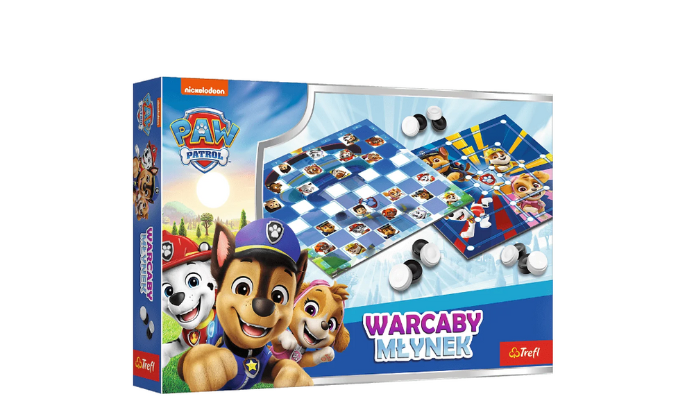 Paw Patrol Checkers and Mill Game Trefl 02798