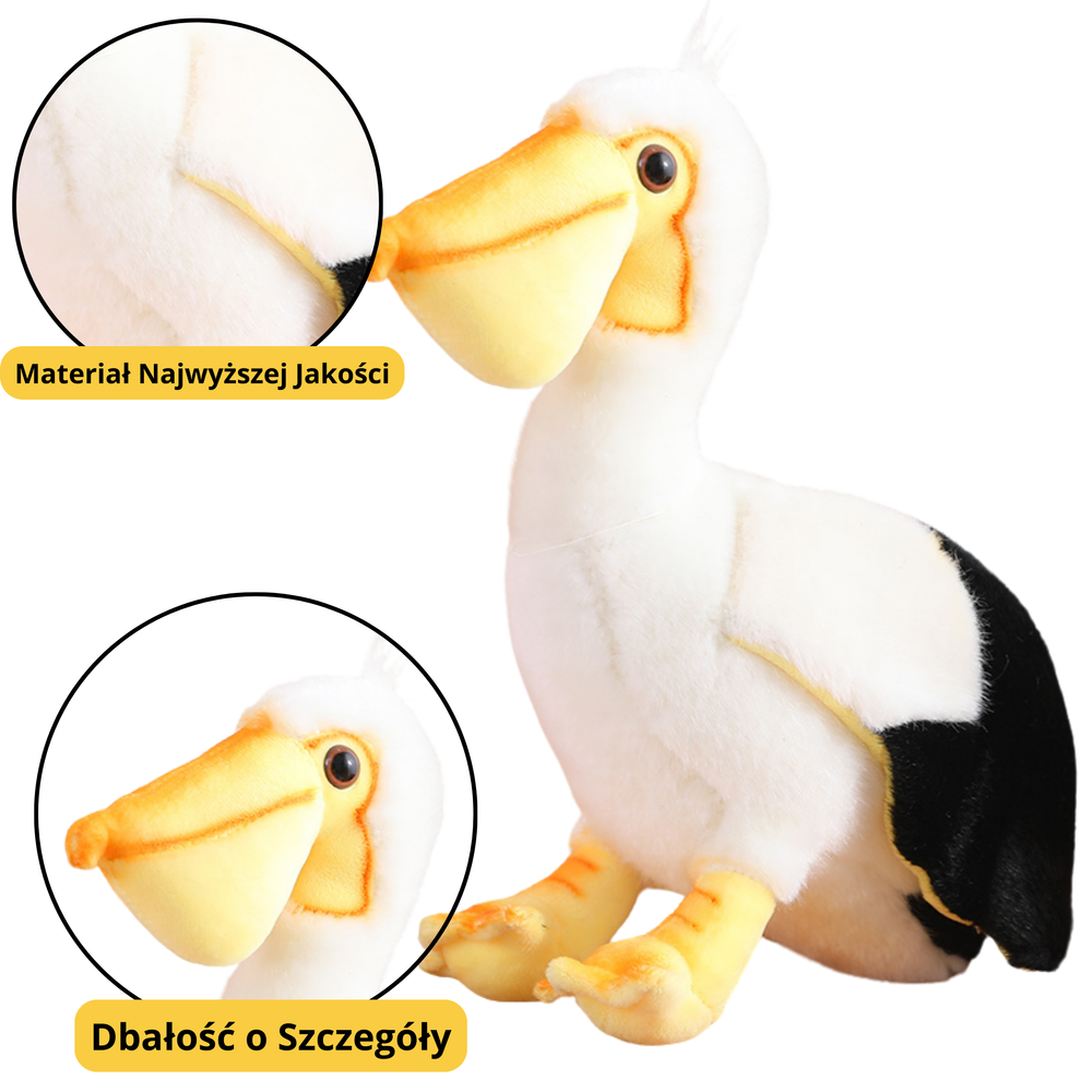 Plush Pelican Bird Plush Toy Mascot Cuddly Toy 24cm